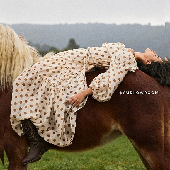 🔥Last 1🔥MANGO polka-dot ruffle maxi dress - Picture 10 of 16